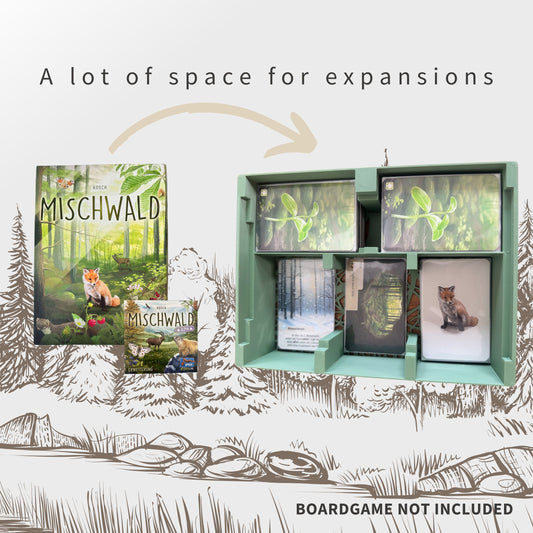 Mischwald Design Inlay ( + Alpin, Waldrand) - Brettspiel Organizer