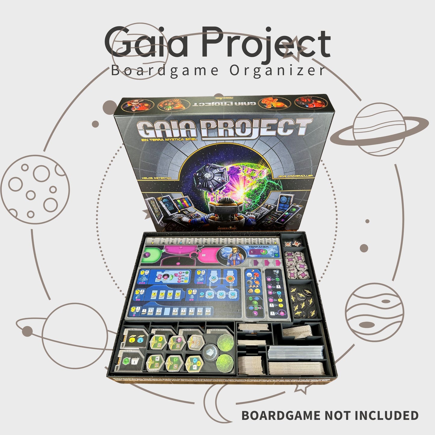 Gaia Project Inlay - Boardgame Organizer