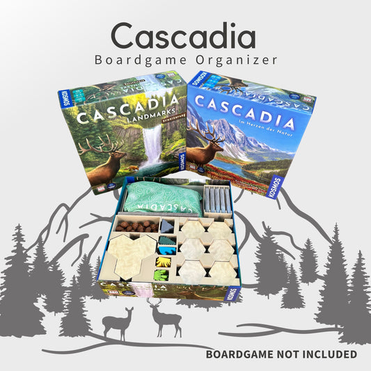 Cascadia Inlay - Boardgame Organizer ( + Landmarks )