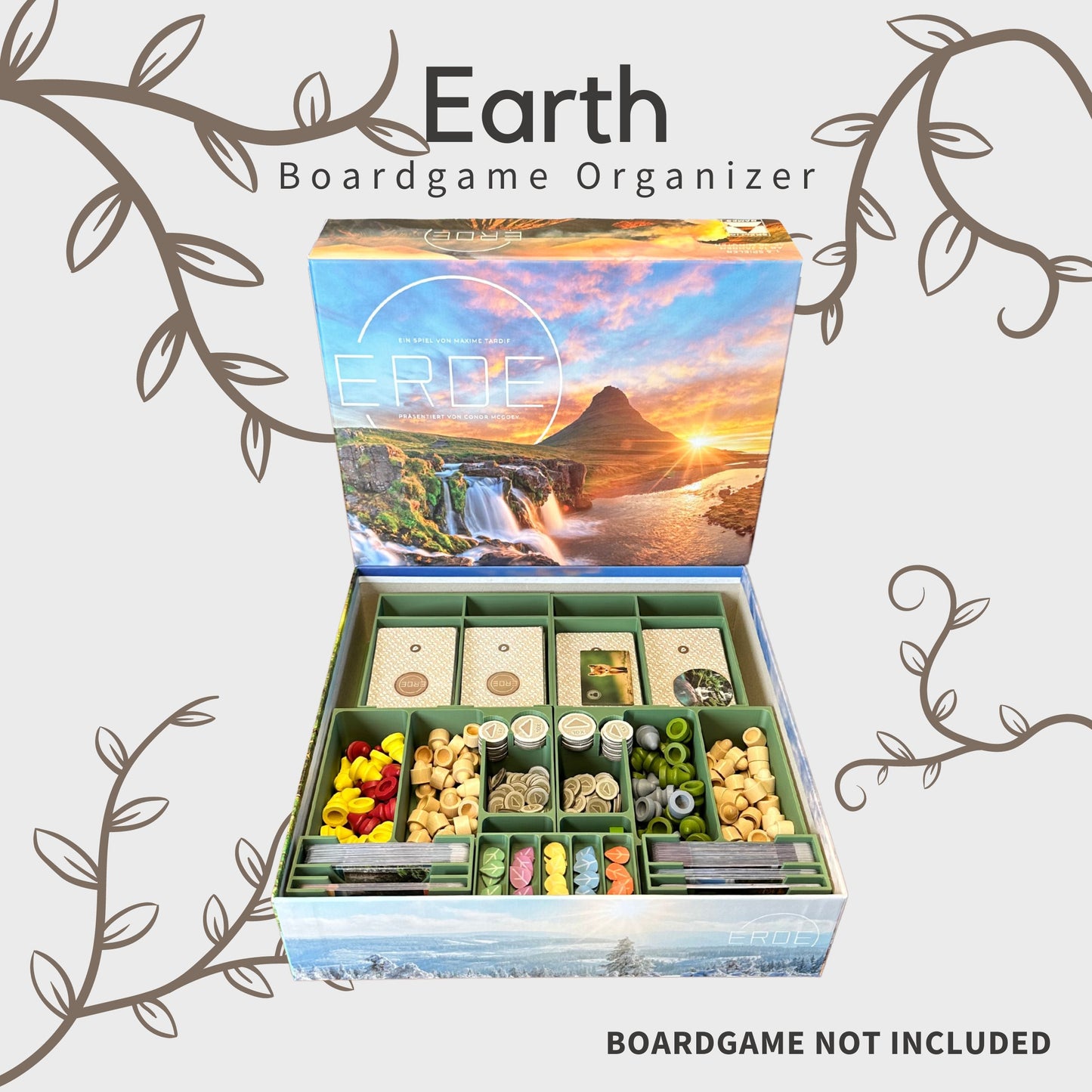 Earth Inlay - Boardgame Organizer