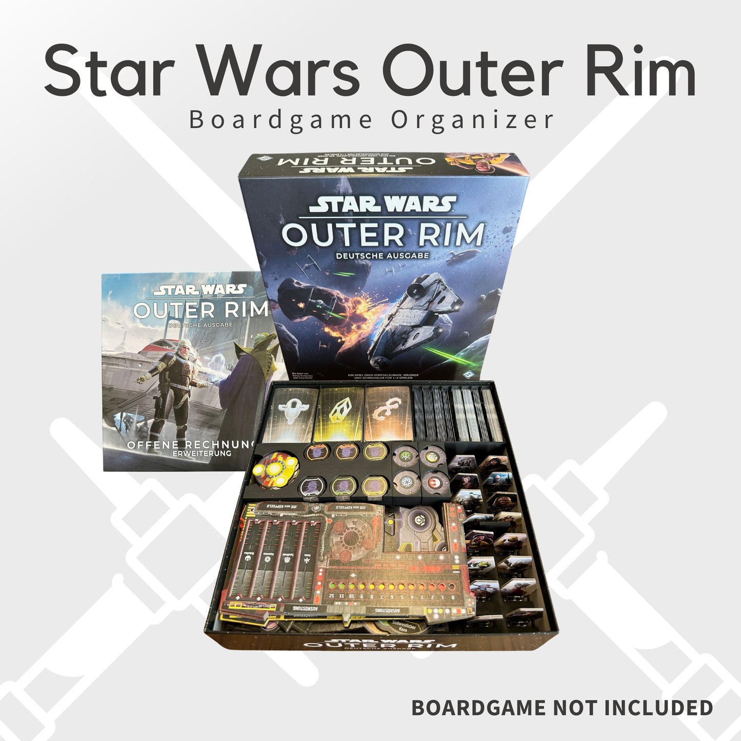Star Wars Outer Rim Inlay - Boardgame Organizer ( + Unfinished Business )