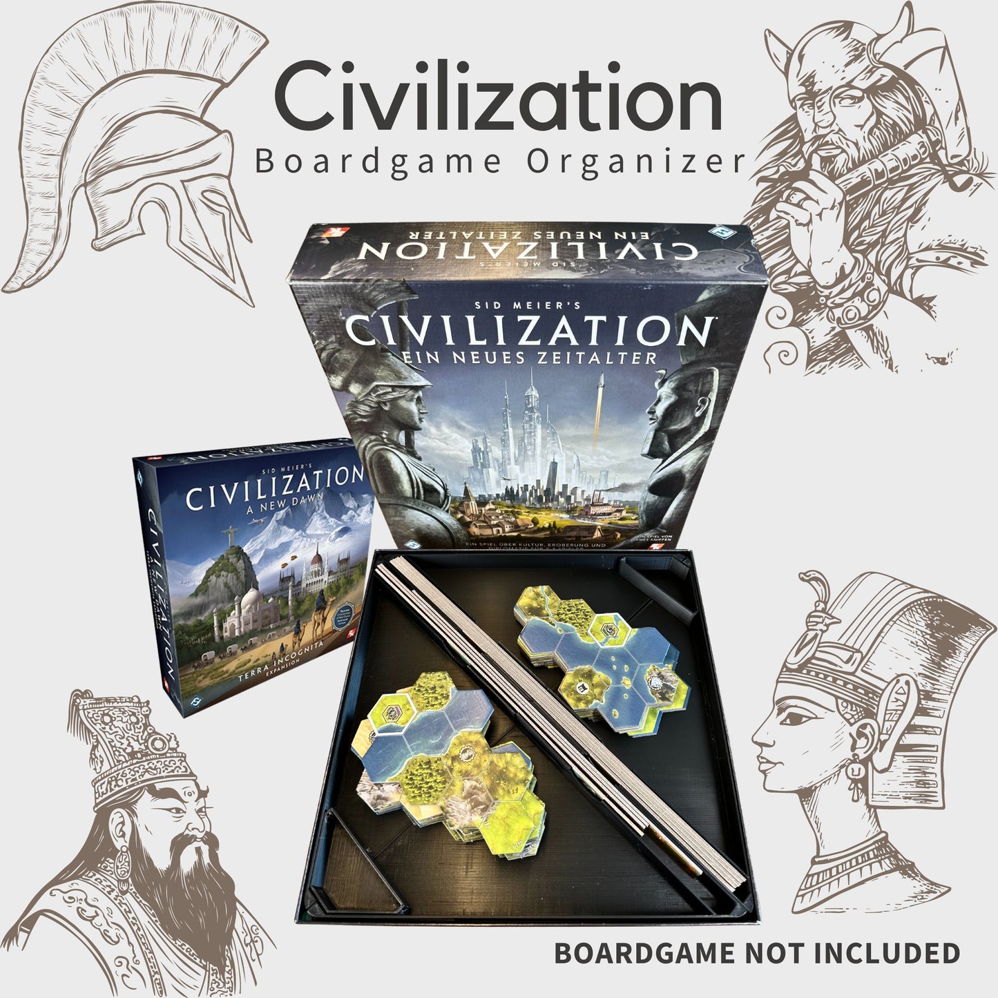 Civilization: A New Dawn insert - including Terra Incognita expansion