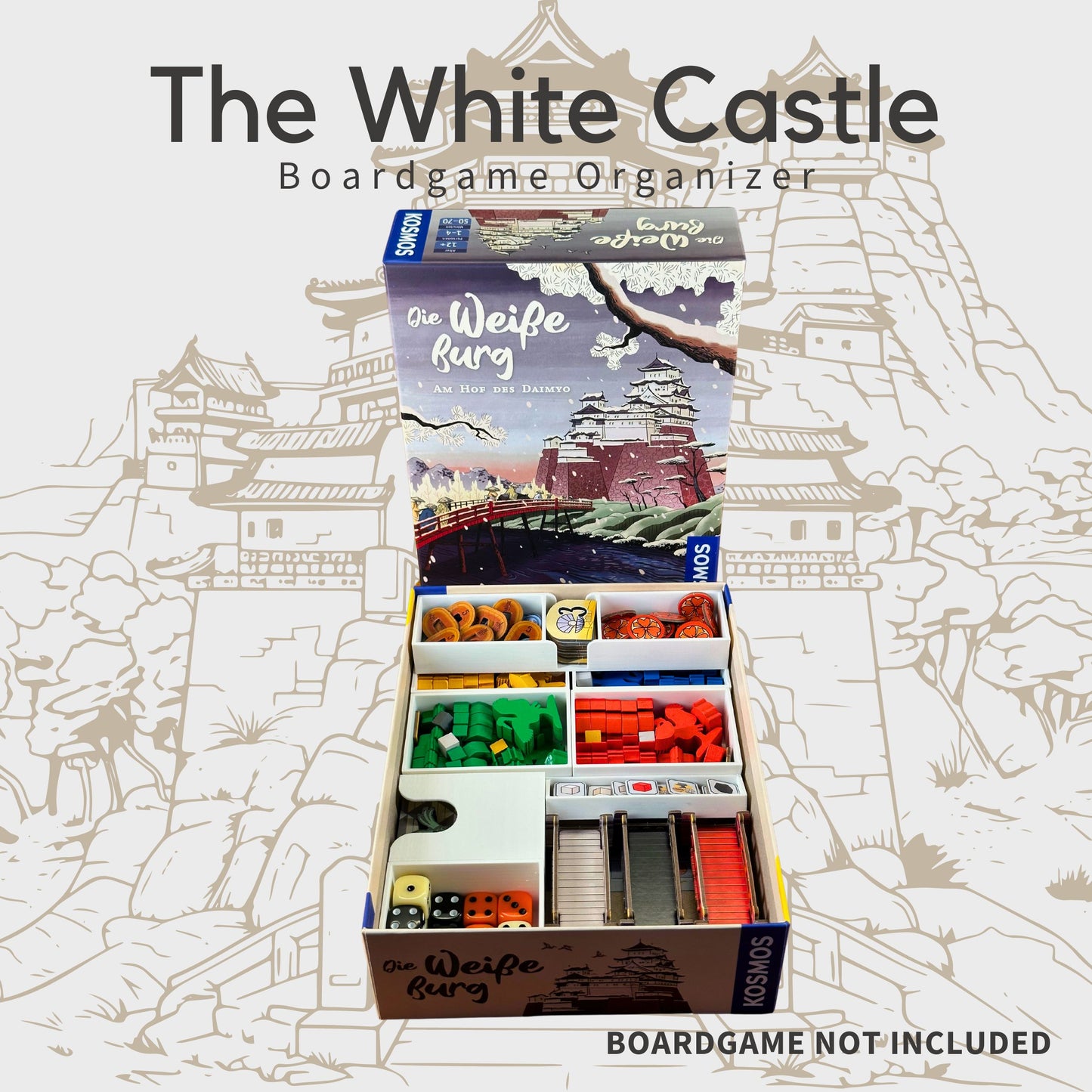 The White Castle Inlay - Boardgame Organizer