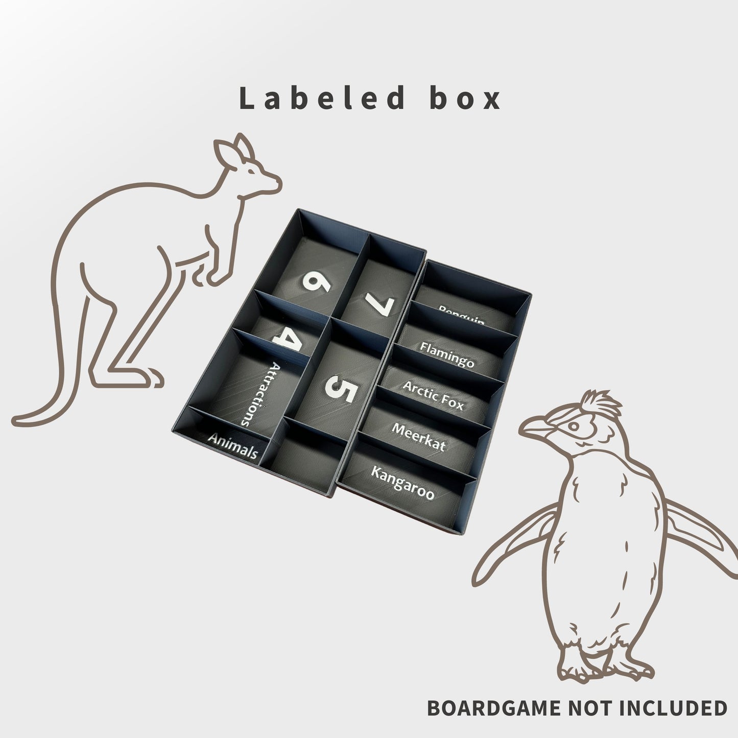 New York Zoo Inlay - Boardgame Organizer