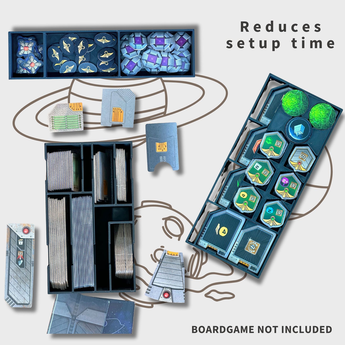 Gaia Project Inlay - Boardgame Organizer