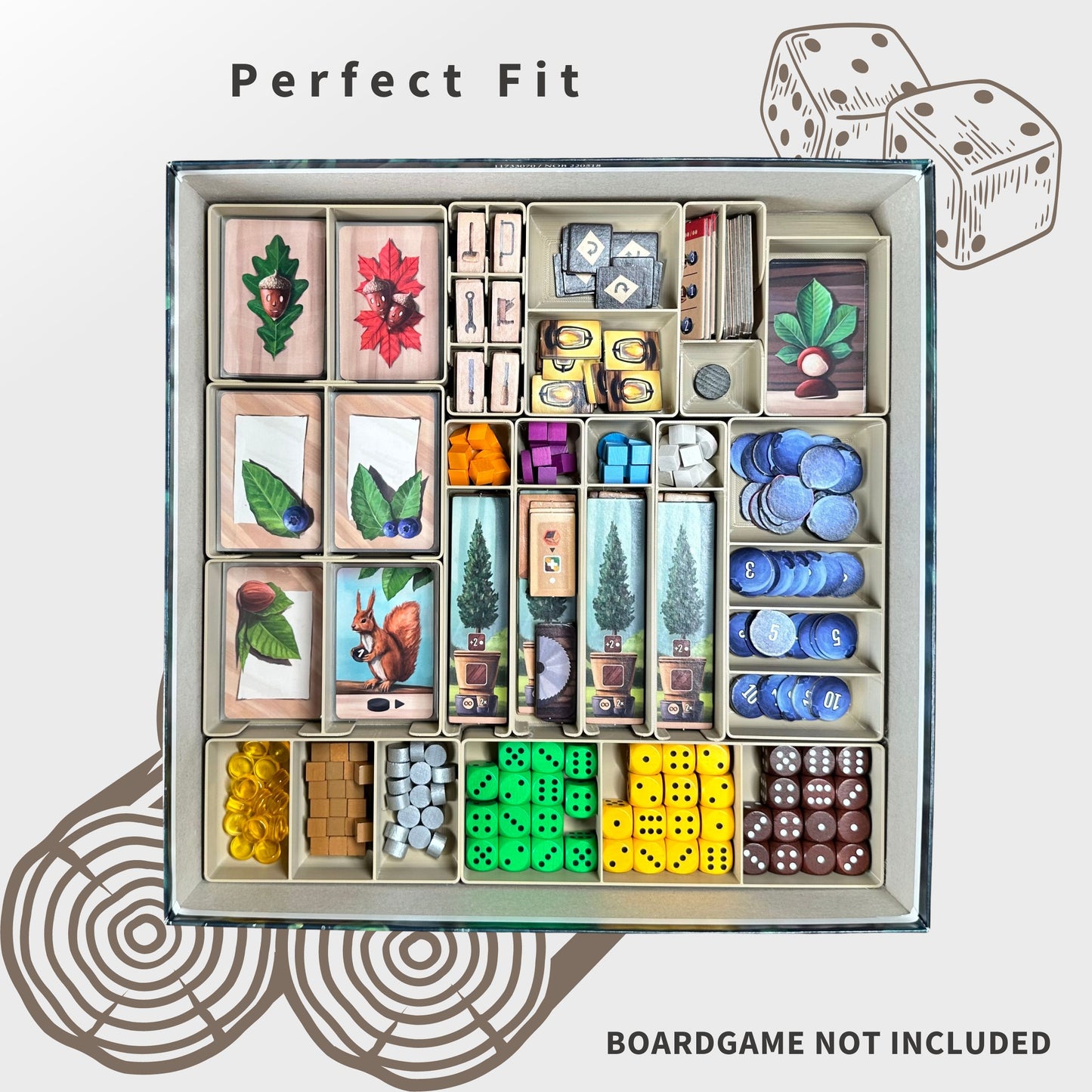 Woodcraft Inlay - Boardgame Organizer