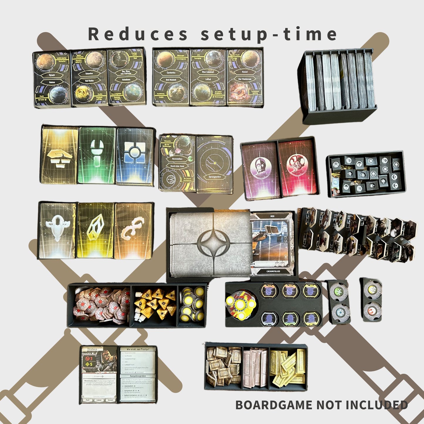 Star Wars Outer Rim Inlay - Boardgame Organizer ( + Unfinished Business )