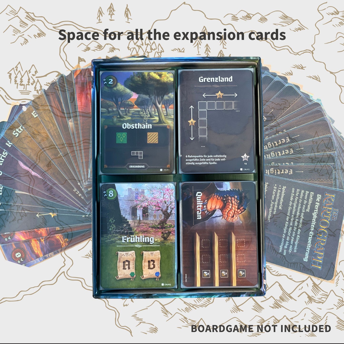 Kartograph /Kartographin Design Inlay - Brettspiel Organizer