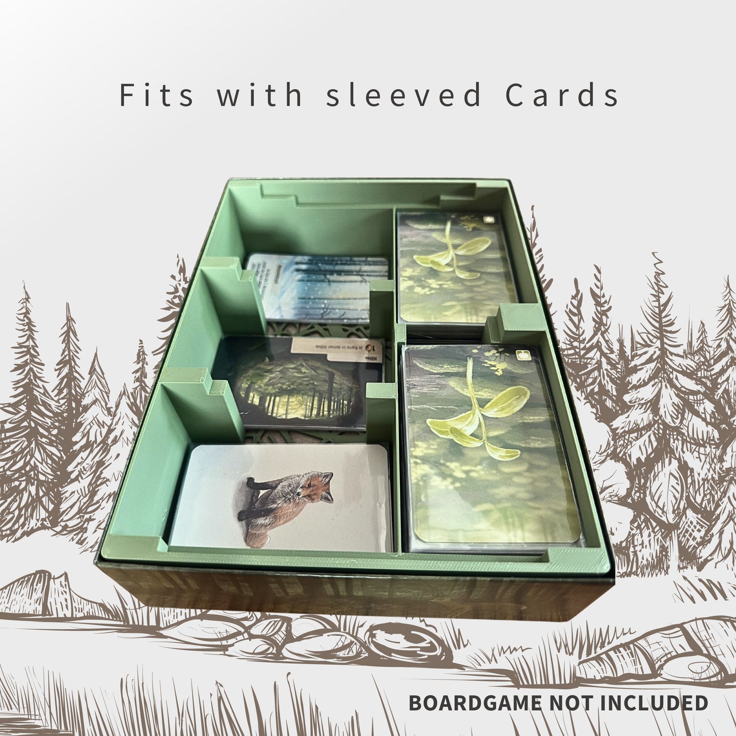Mischwald Design Inlay ( + Alpin, Waldrand) - Brettspiel Organizer