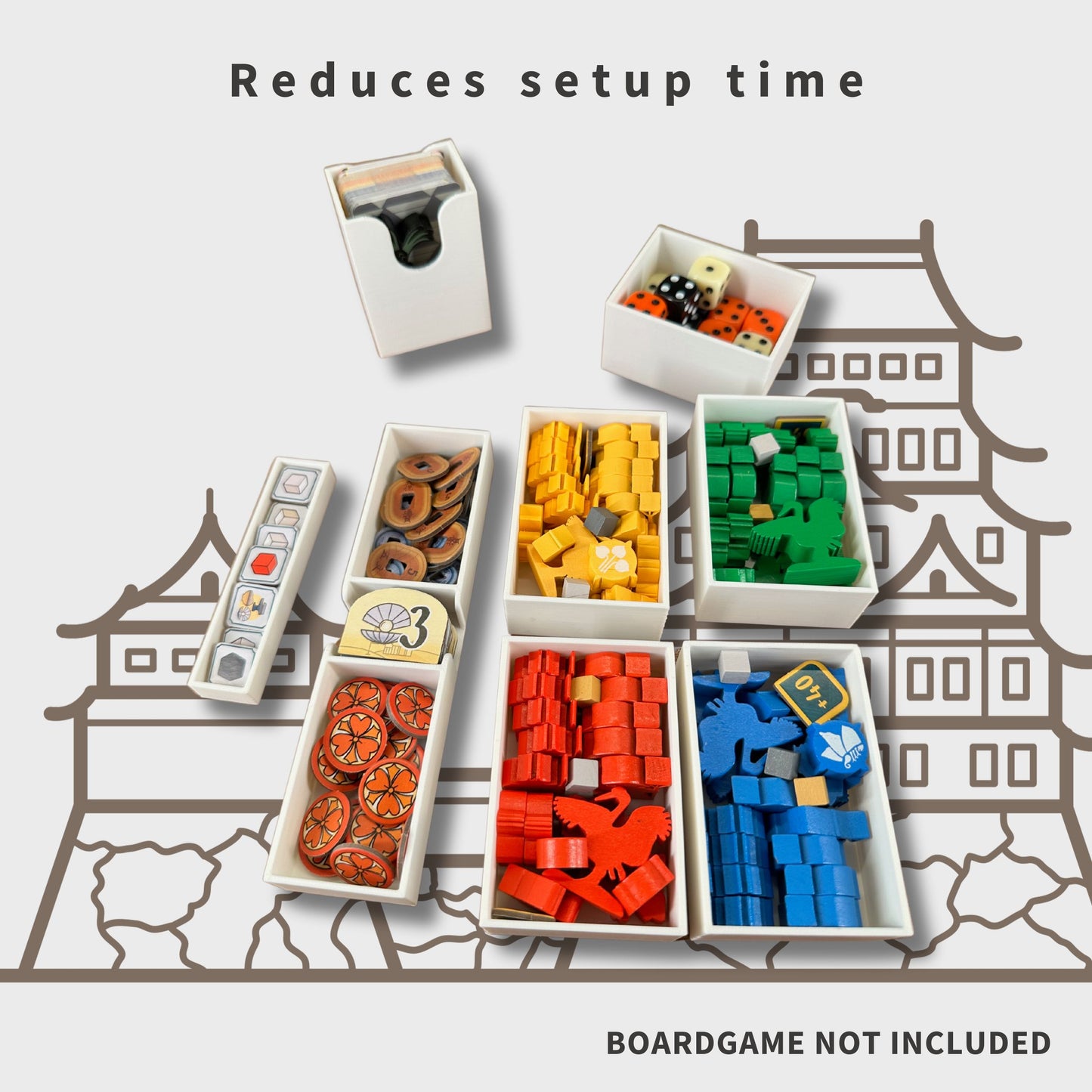 The White Castle Inlay - Boardgame Organizer