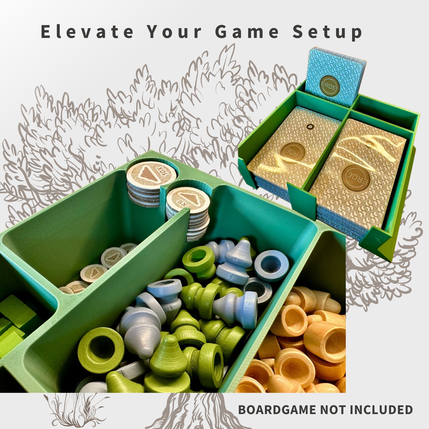 Earth Inlay - Boardgame Organizer