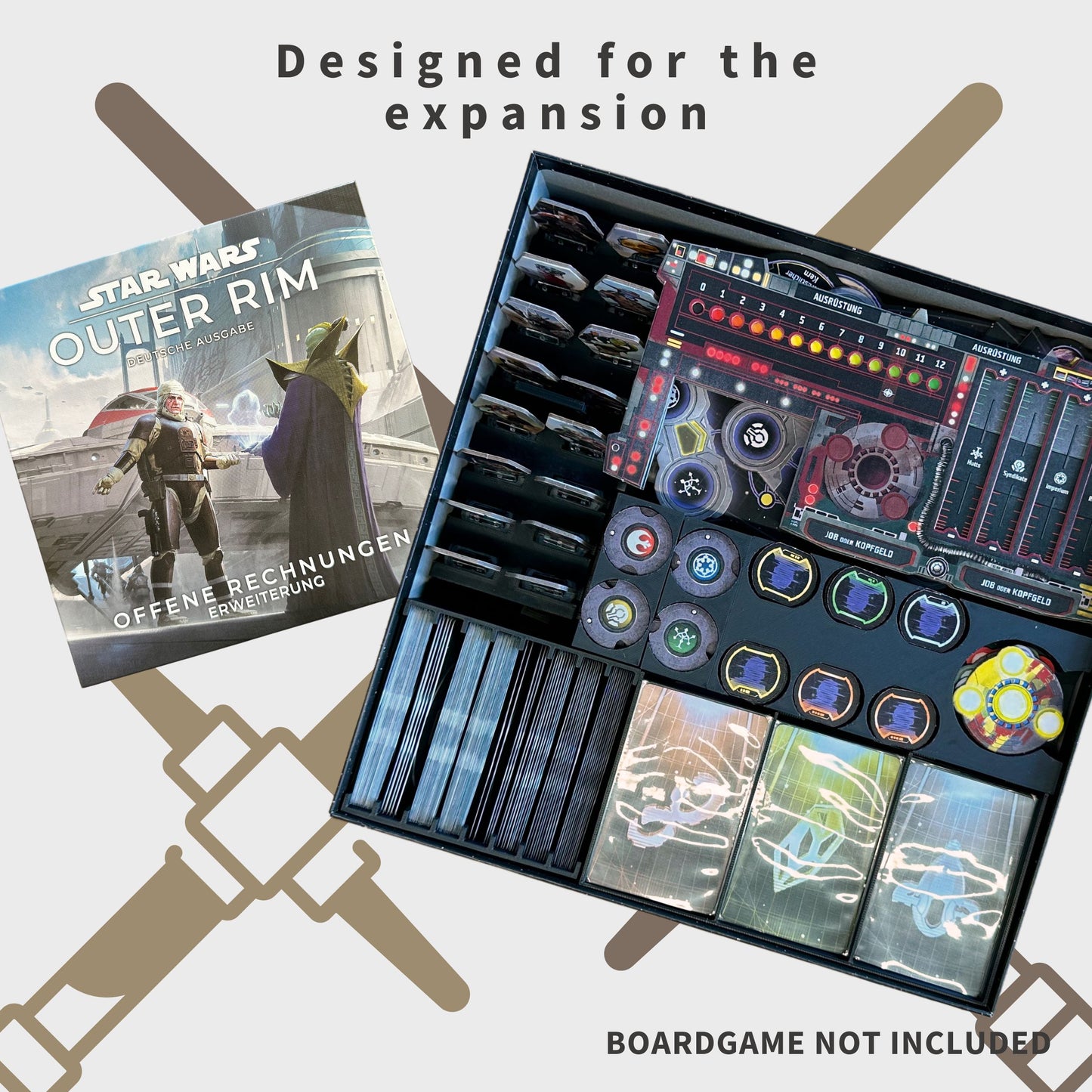 Star Wars Outer Rim Inlay - Boardgame Organizer ( + Unfinished Business )