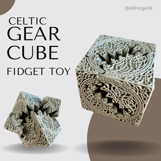 Celtic Gear Cube - Fidget Toy - Infinity Cube - Stress Management - Desk Toy - Creative Gift - ADHD